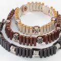 Three-color leather prayer ropes bracelet