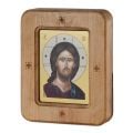 wooden icon of Saints in frame
