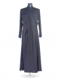 Black Greek-style priest undercassock with embroidery