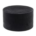 Black faux velvet kamilavka