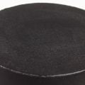 Black faux velvet kamilavka