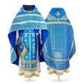 Russian-style Priest Vestment with embroidered lilies and beautiful cross