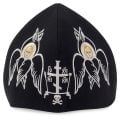 skufia for nuns with red threads embroidery