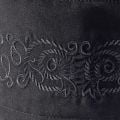 Black Serbian style priest skufia with embroidered ornaments