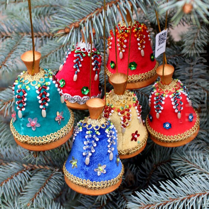 Beaded bell sale ornament