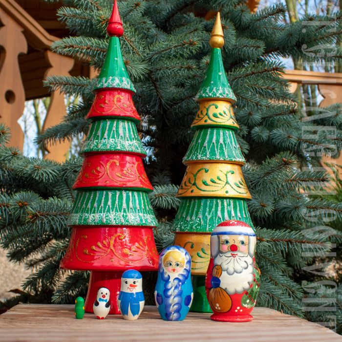 Christmas tree sales nesting dolls