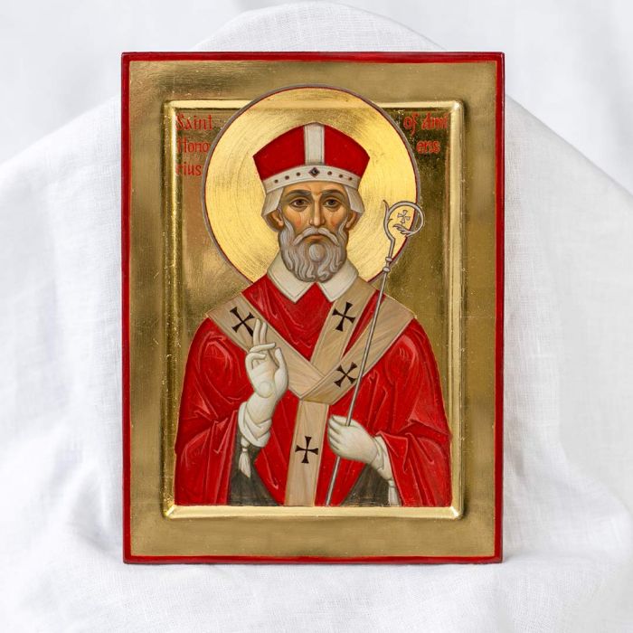 St Honoratus of Amiens Icon - Convent Icon Painting Studio