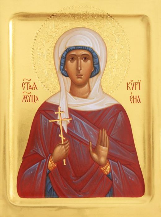 Hand-Painted Icon of Holy Martyr Cyrenia of Tarsus