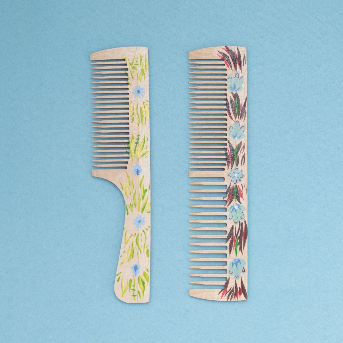Handless Comb Hand-panted Wooden Comb