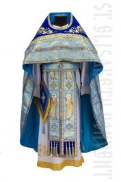 Blue Russian Style Priest Set of Vestments SH 11 85