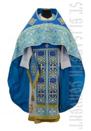 Blue Set of Orthodox Priest Vestments SH 11 106