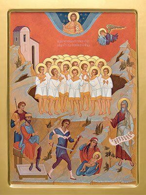An icon of Holy Innocents of Bethlehem