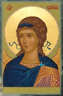 Gabriel the Archangel icon from gemstones