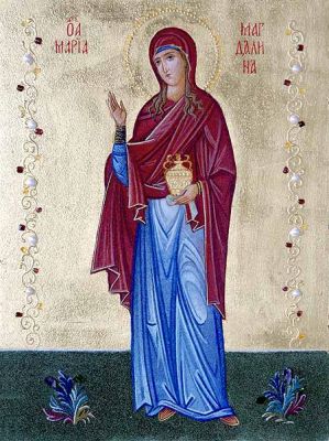 Icon of St Mary Magdalene - Icons from gemstones