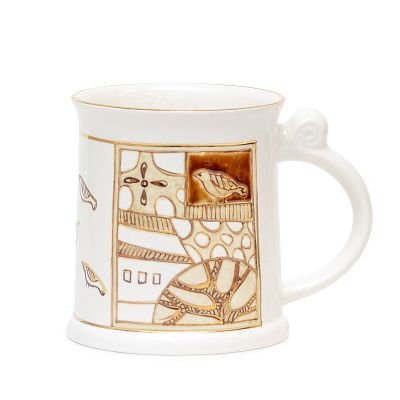 ceramic cup with decor