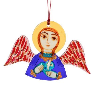 handmade glass angel with wings