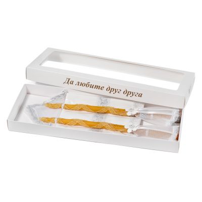 set of candles with kerchiefs for wedding
