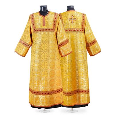 yellow church silk altar server sticharion