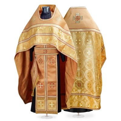 Russian-style priest vestment with cross medallion
