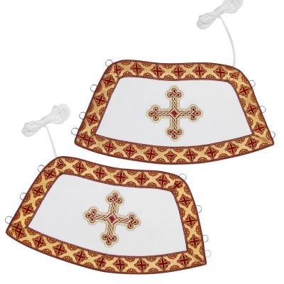 Priest cuffs silk with crosses