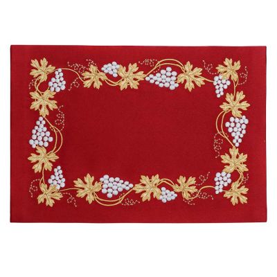 Napkin with Embroidered Grapevine sh-16-70-30
