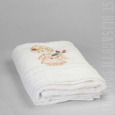 Cotton Terry Towel with embroidered Angel (50*90 cm)