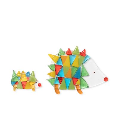 handmade glass magnet as a hedgehog