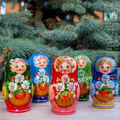 Russian Doll with Strawberries Small