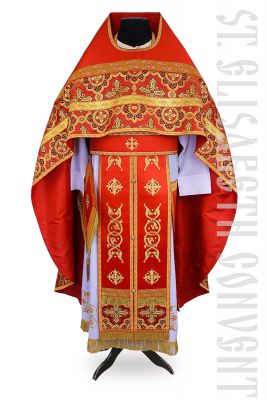 Russian style red Priest Vestment 
