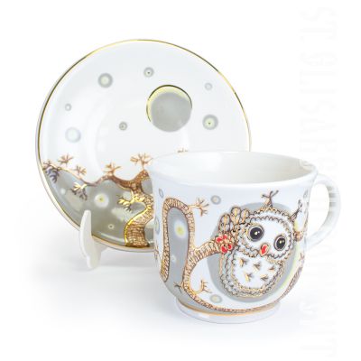 owl coffee mug set
