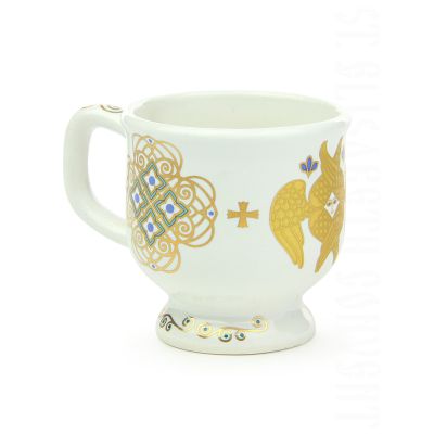 handmade ceramic holy water cup