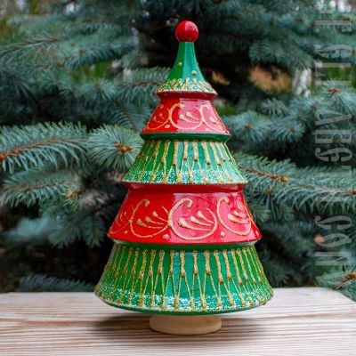 Christmas tree with a music box