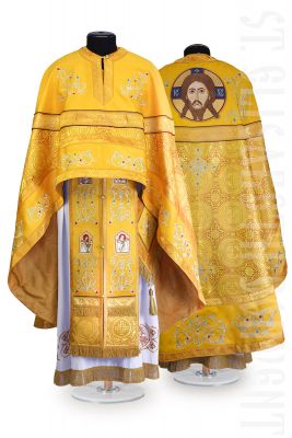 Greek-style priest vestment with Embroidery and Medallion