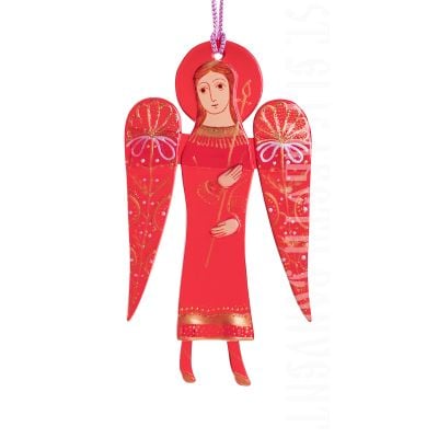 glass gift long wings angel