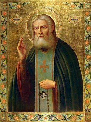An icon of St Seraphim of Sarov