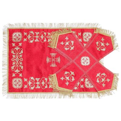 silk chalice covers and veil with embroidery