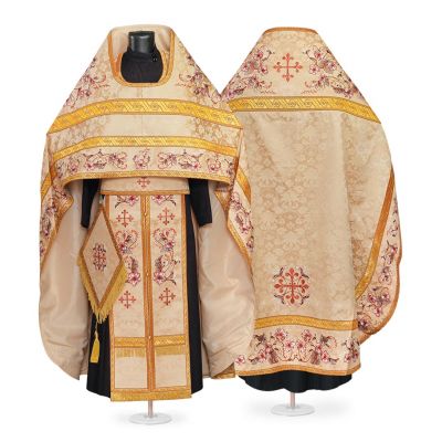 gold russian priest vestment front view