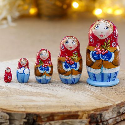 Nesting Doll with Rowan Twig