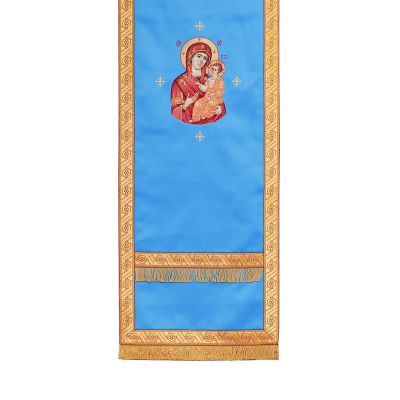 icon stand cover with embroidered Icon of the Theotokos