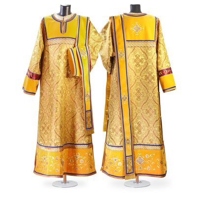yellow deacon's vestment with embroidery