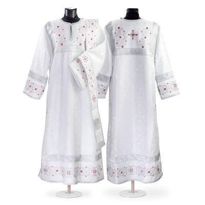 Deacon vestment set with paschal embroidery with silk threads