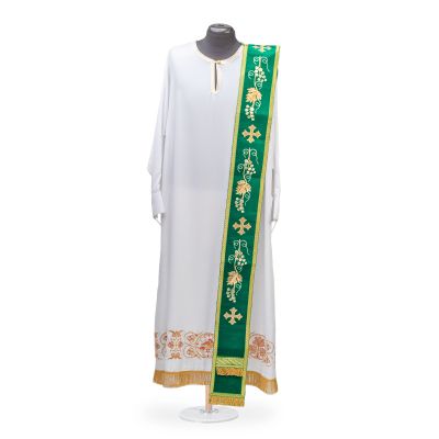 orarion with embroidered crosses and lilies