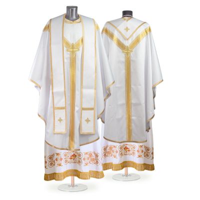 Chasuble and Stole with Embroidered Crosses sh-23-29-3