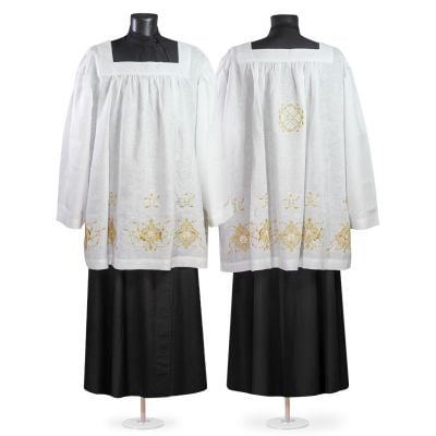Clergy Surplice with Embroidery
