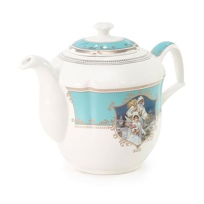 winter story handmade ceramic tea pot 