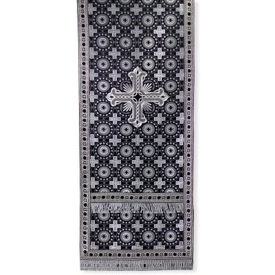 analogion cover with embroidered cross from black church silk