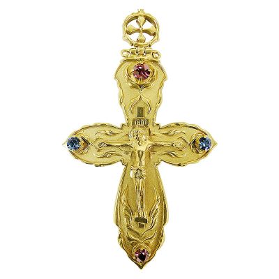 Pectoral Cross covered with gold and gemstones