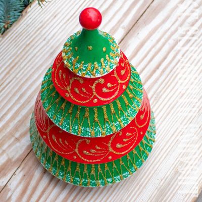 Christmas tree with a music box