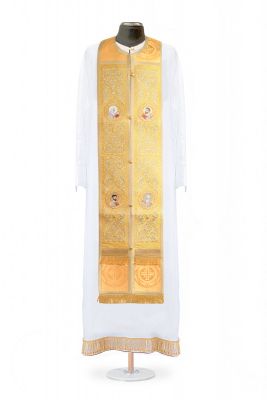 Greek-Style priest vestment with Contour Grape Embroidery