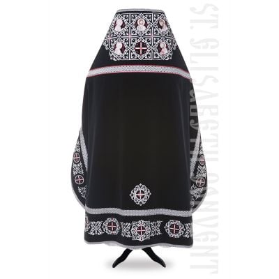 Buy Black Russian Style Vestment with Embroidery for Priest 